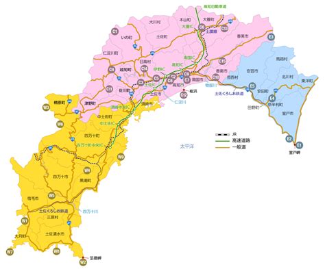 高知県 観光地図